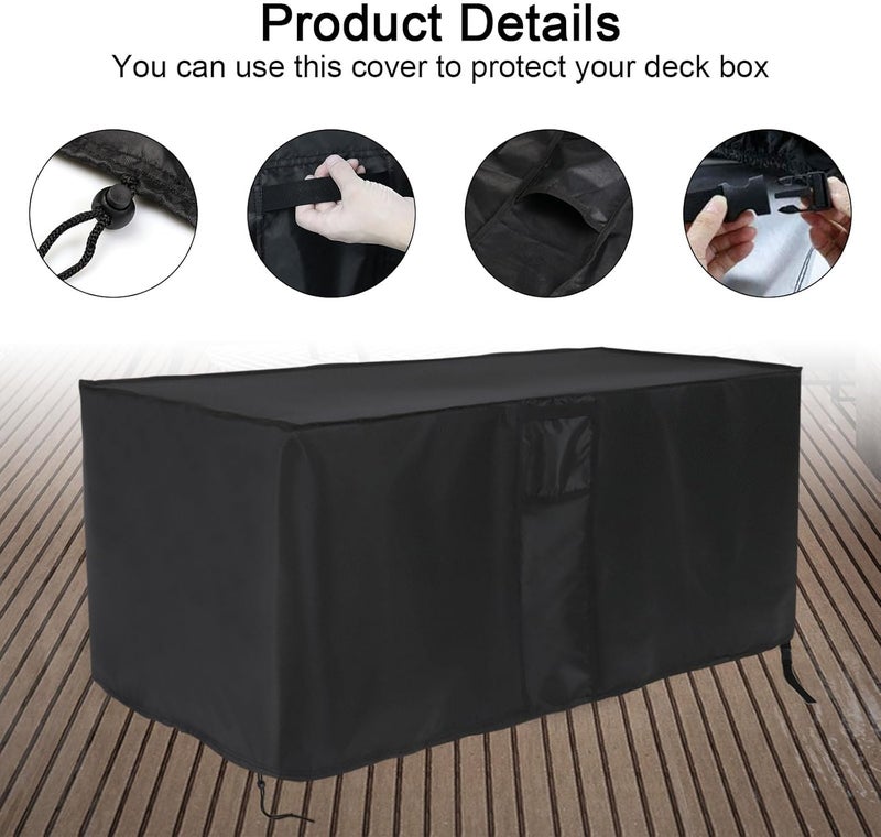 Jungda Outdoor Deck Storage Box Cover for 80 Gallon Deck Boxes,Waterproof Patio Storage Box Cover - 40 X 25 X 26 Inch - Image 3